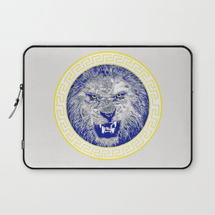 Versace Lion Laptop Sleeve by hanspoppe 