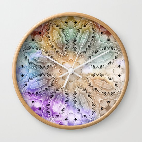 Vintage colored kaleidoscope Wall Clock