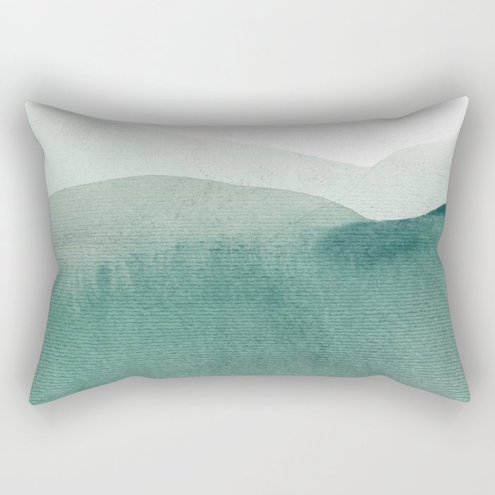 Valley's deep and the mountains so high Rectangular Pillow