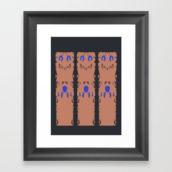 Teal Texturism Print Framed Art Print