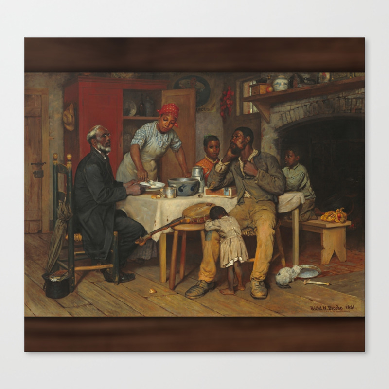 A Pastoral Visit By Richard Norris Brooke 1881 An African American Family Canvas Print By Art Disigner Society6