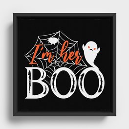 I'm Her Boo Funny Cool Halloween Ghost Framed Canvas