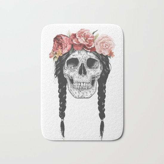Festival skull Bath Mat