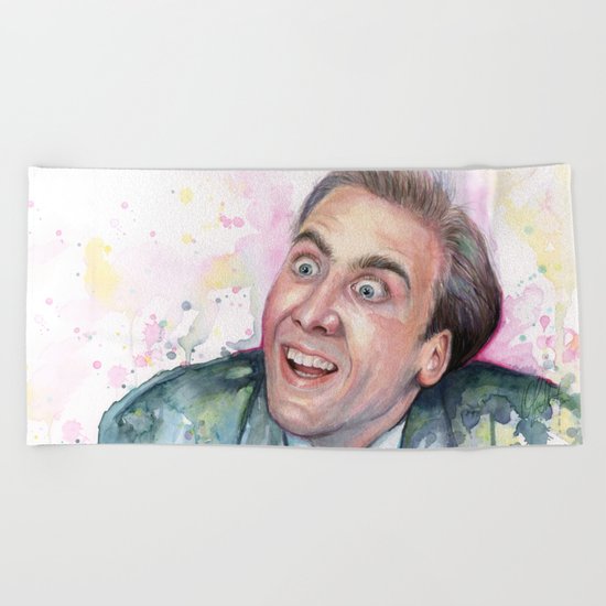 Nicolas Cage You Don't Say Geek Meme Nic Cage Beach Towel