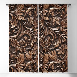 Carved Wood look 18 Blackout Curtain