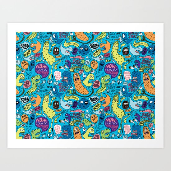 Gettin' Loose Pattern Art Print