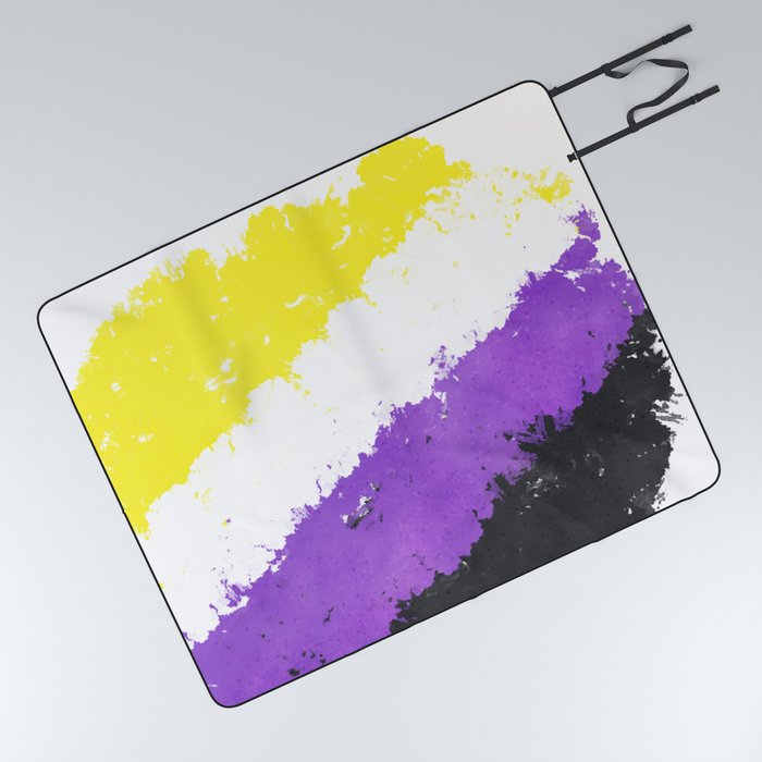 Splatter YOUR Colors - Nonbinary Pride Picnic Blanket