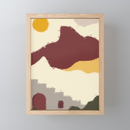 Abstract Landscape Desert  Framed Mini Art Print