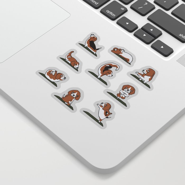 Beagle Yoga Sticker