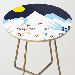 THE MOUNTAINS. NIGHT. Side Table