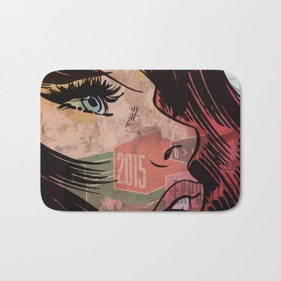 Comic girl affiche poster Bath Mat