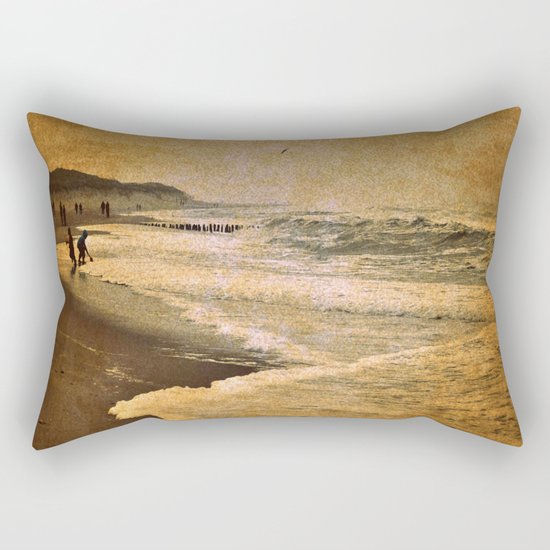 vintage beach sea Rectangular Pillow
