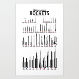 The World's Greatest Rockets - Past, Present, and Future Art Print