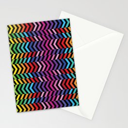 Rainbow Chevron Stationery Cards