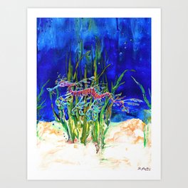 " Opal " The Leafy Sea dragon Art Print