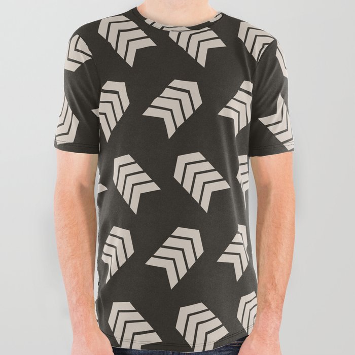 Double side arrow pattern 3 All Over Graphic Tee