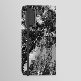 Summer Forest Canopy in Black and White  Android Wallet Case