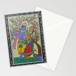 Radha Krishna Pattachitra Stationery Card
