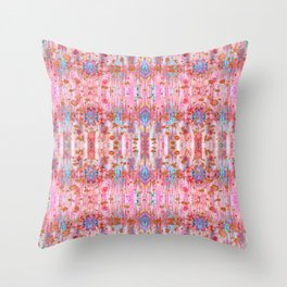 Pretty In Pink Ikat Throw Pillow