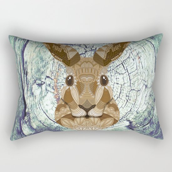 Ornate Hare Rectangular Pillow