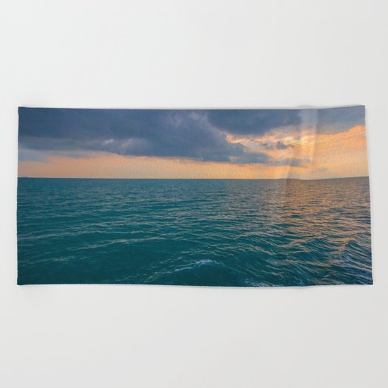 Glowing Horizon Beach Towel