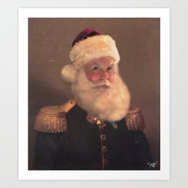Santa Claus General Portrait Painting Art Print By