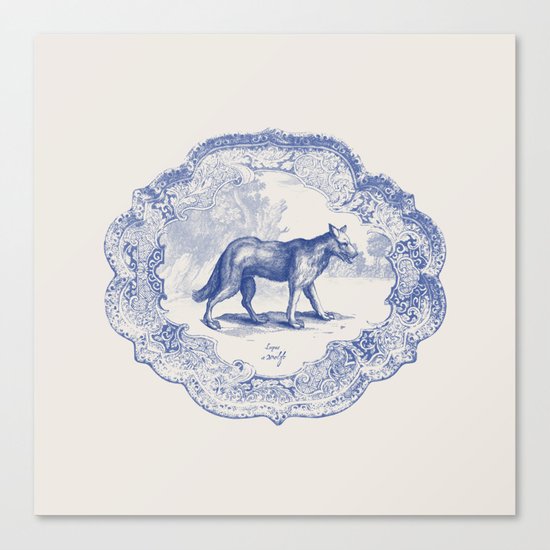 DelftWare Wolf Canvas Print