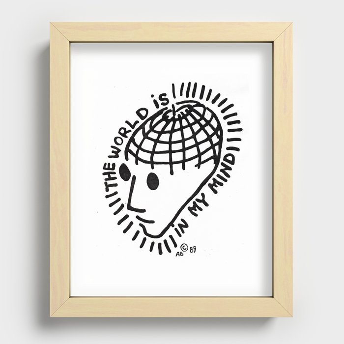 The world is in my mind Recessed Framed Print