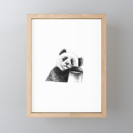 Sleepy Panda Framed Mini Art Print