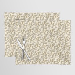Mid-Century Gold Striped Shells Placemat