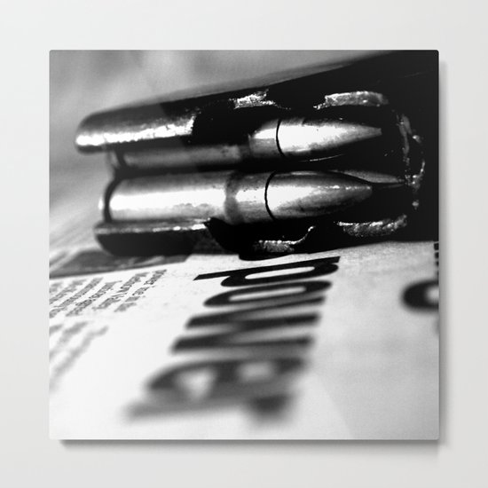 Pen and Sword Metal Print