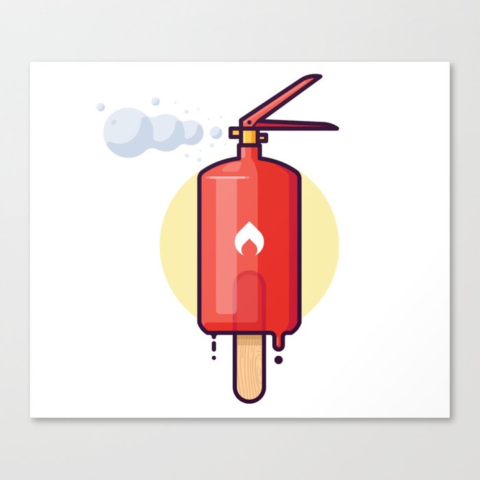 Ice cream extinguisher Canvas Print