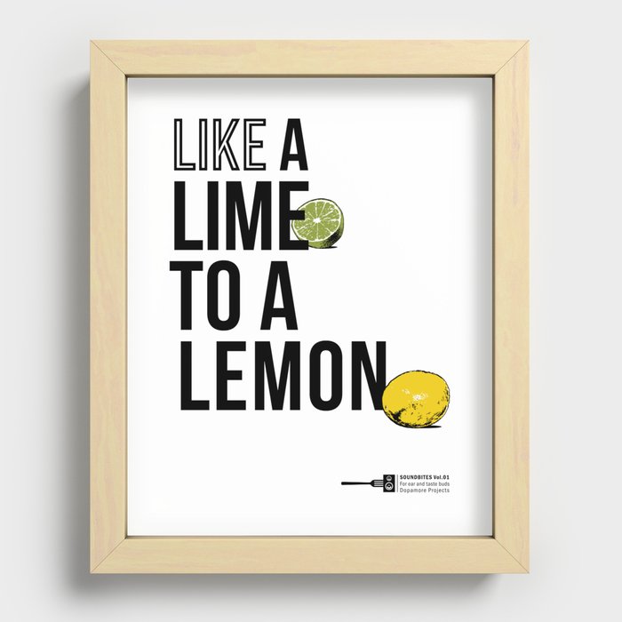 Lime To A Lemon Recessed Framed Print
