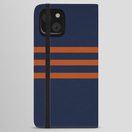 Orange retro horizontals iPhone Wallet Case