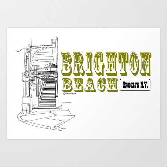 Brighton Beach Elevated Station Art Print