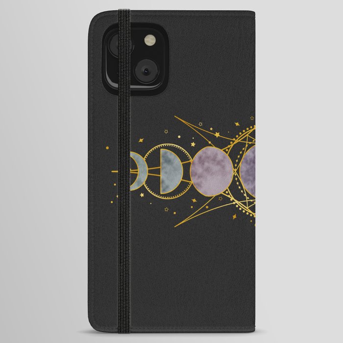 Gold Moonphases iPhone Wallet Case