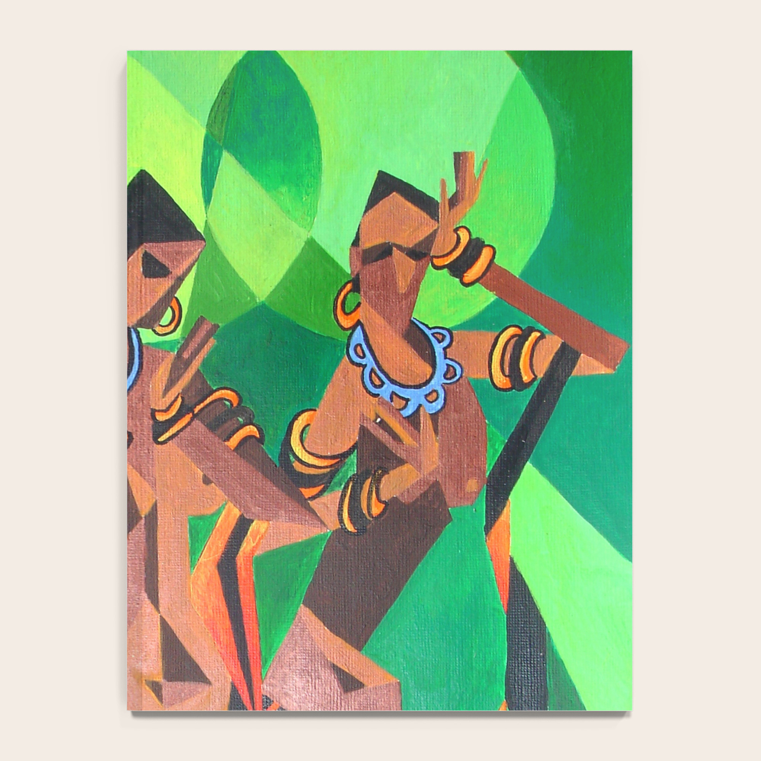 Three Ethnic Traditional Black Women Dancing Notebook By Taiche