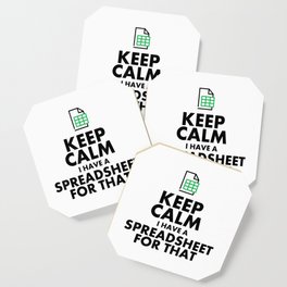 Funny Excel Spreadsheets Lover Gift Coaster
