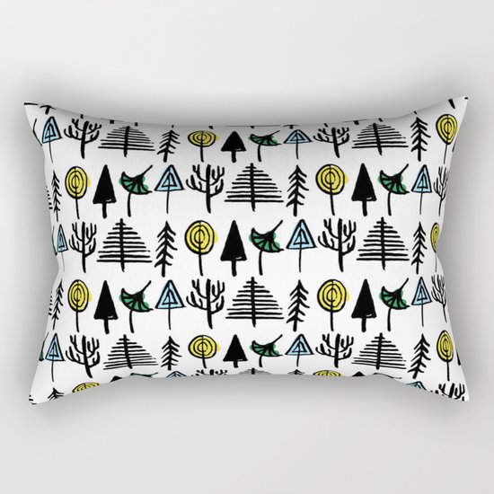 Hand drawn tree pattern Rectangular Pillow