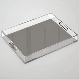 Dark Gray - Grey Solid Color Pairs PPG On The Edge PPG0998-6 Acrylic Tray