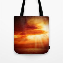 sunrise in the sea Tote Bag