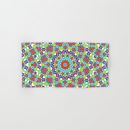 Abstract kaleidoscope pattern background, colorful reflective mirroring background as graphic design element Hand & Bath Towel