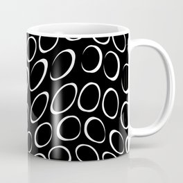 Black And Whtie Irregular Circles Minimalist Pattern Mug