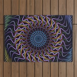 Twisting Wiggle Frillies Outdoor Rug