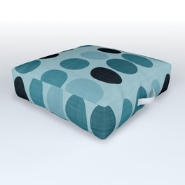 Stacked stones - teal Outdoor Floor Cushion