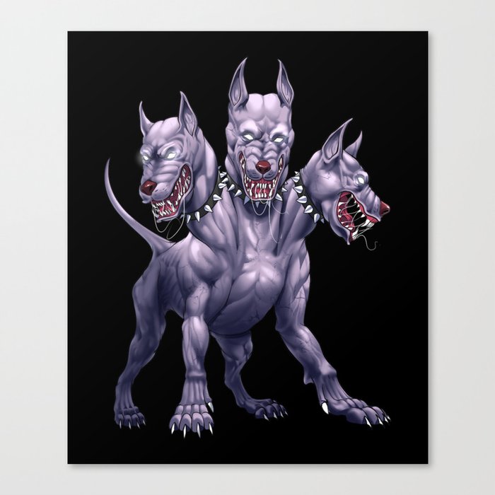 Three Headed Dog Cerberus Canvas Print