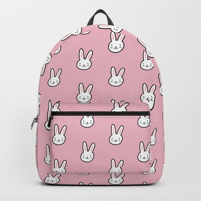 Cute Bunny Pattern (Pink) Backpack