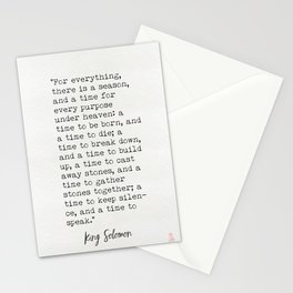  Solomon King wise quote 3 Stationery Card