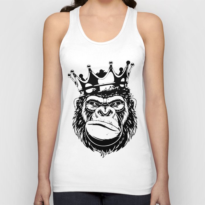 Gorilla, king kong, Big and Tall King Size Gorilla Face Tank Top