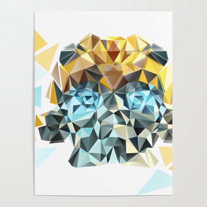 Bumblebee Low Poly Portrait Poster